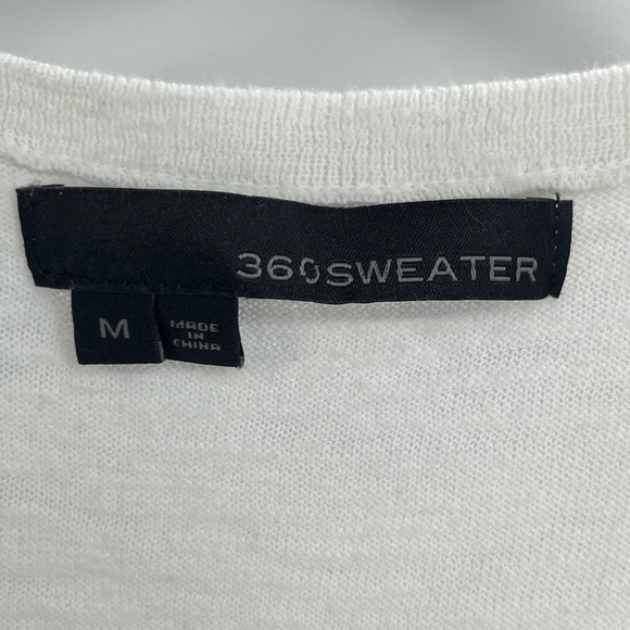 360 Sweater White Arwen Cotton Tie Tank Size Medium - Picture 3 of 9